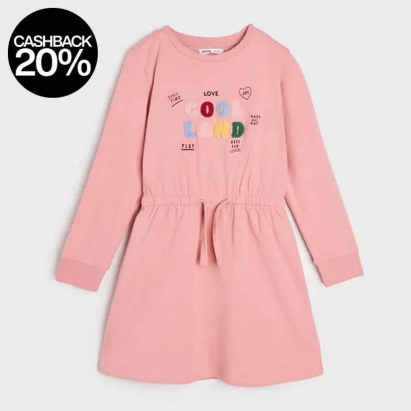Sinsay Girl’s Dusty Pink Cotton Dress | Sinsay In Lebanon