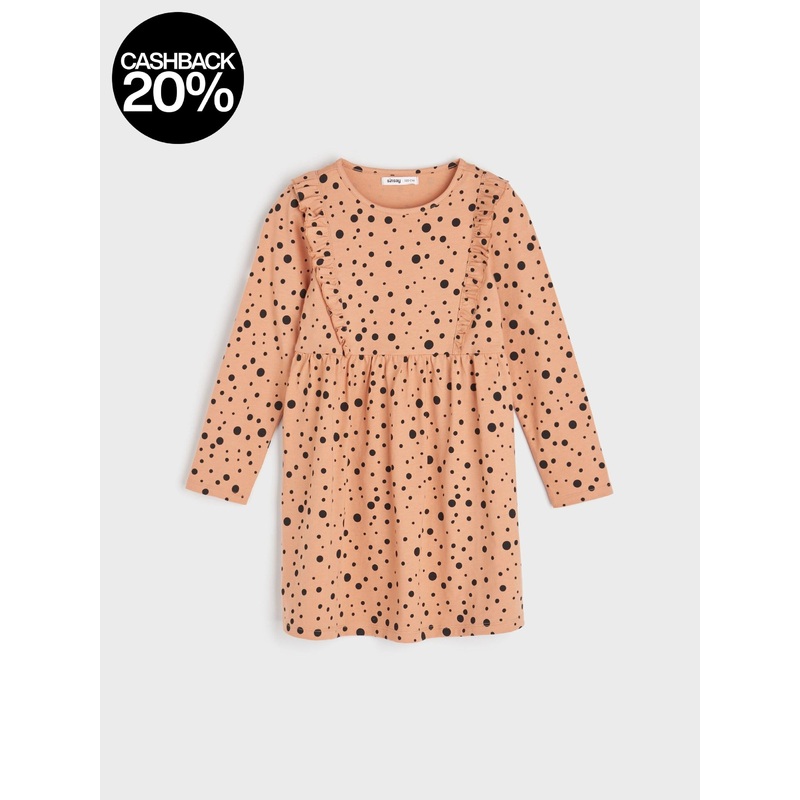 Sinsay Girl’s Light Coral Gathered Dress | Sinsay In Lebanon
