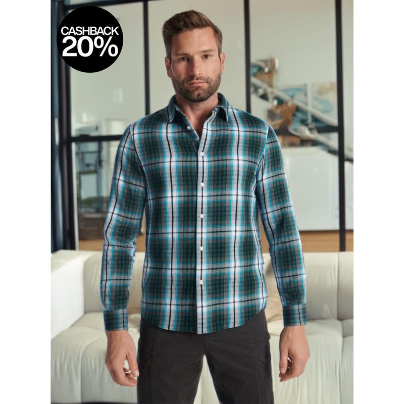 Sinsay Men’s Multicolor Checkered Long Sleeve Shirt | Sinsay In Lebanon