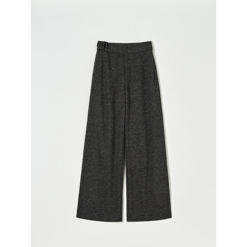 Sinsay Women’s Dark Grey Wide Leg Trousers Pant | Sinsay In Lebanon