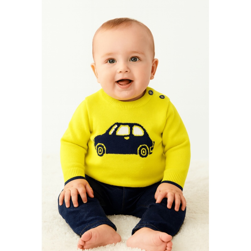 Boboli Baby Boy’s Yellow Long-Sleeve Sweatshirt | Boboli in Lebanon