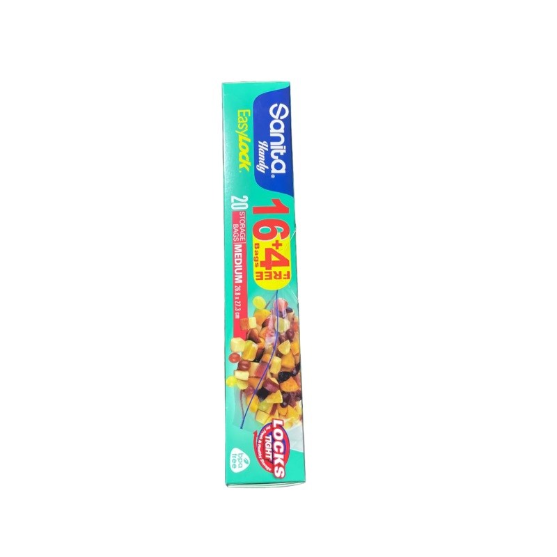 Sanita Handy Easy Lock 20 Storage Bags Medium 26.8×27.3cm (16+4Bags Free) | Sanita In Lebanon