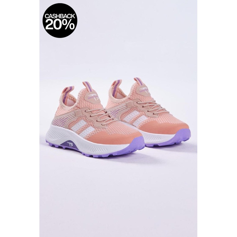 Tonny Black Kids Coral & Purple Sport Sneakers | Tonny Black In Lebanon