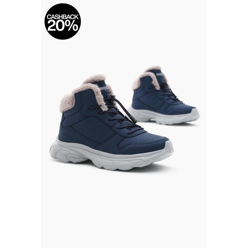 Tonny Black Kids Navy Blue Fur Inside Boots | Tonny Black In Lebanon