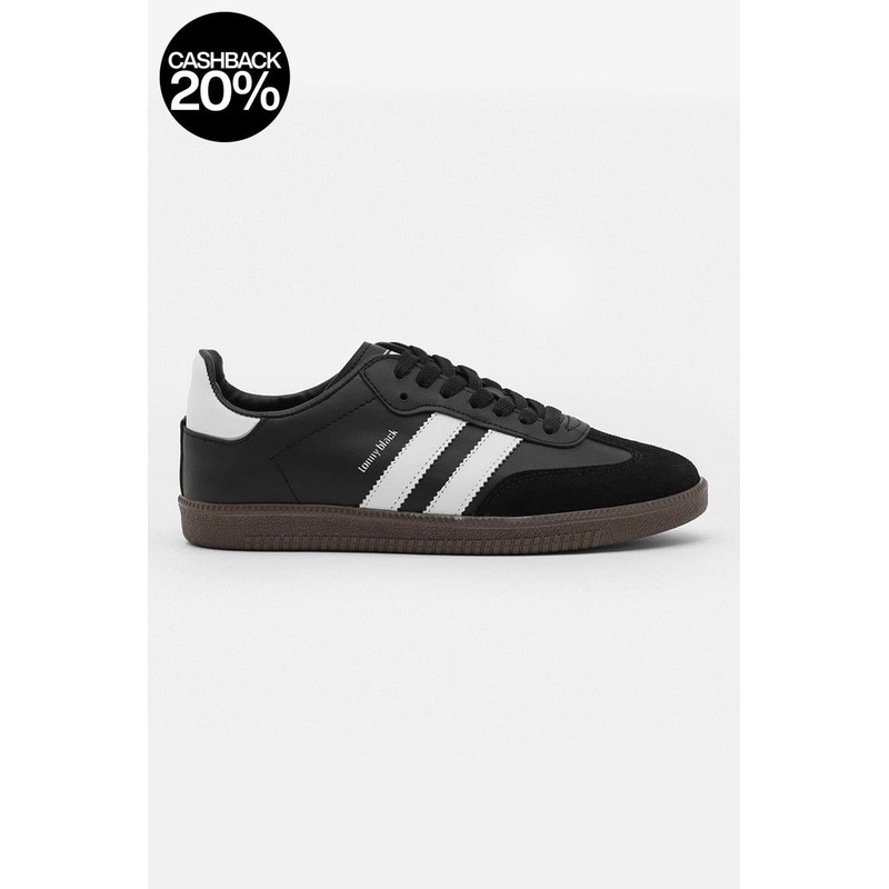 Tonny Black Unisex Black & White Stripe Lace-Up Sneakers |Tonny Black In Lebanon