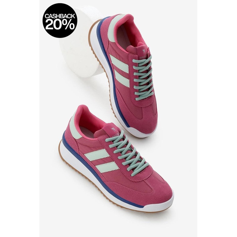 Tonny Black Unisex Dark Fuchsia Double Stripe Sneakers | Tonny Black In Lebanon