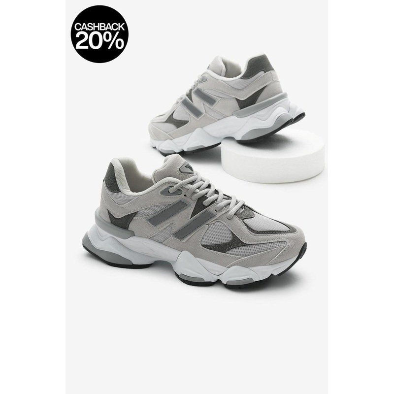 Tonny Black Unisex Gray Anorak Patterned High Sole Sneakers | Tonny Black In Lebanon