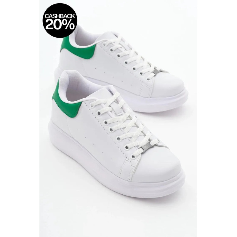 Tonny Black Unisex White & Green High Sole Sneakers | Tonny Black In Lebanon