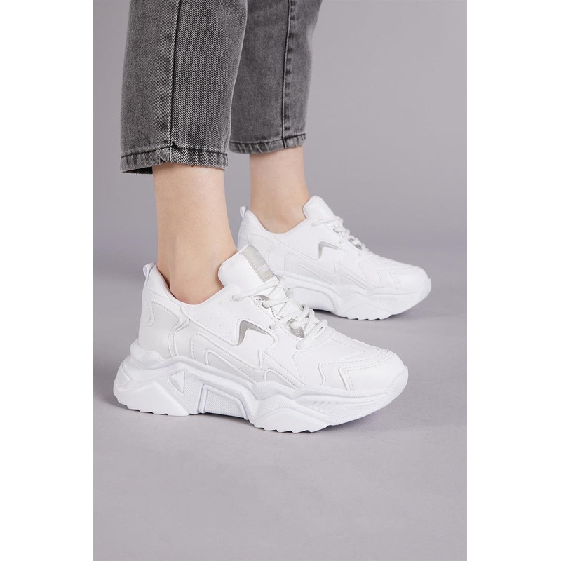 Tonny Black Women’s White High Sole Sneakers | Tonny Black In Lebanon