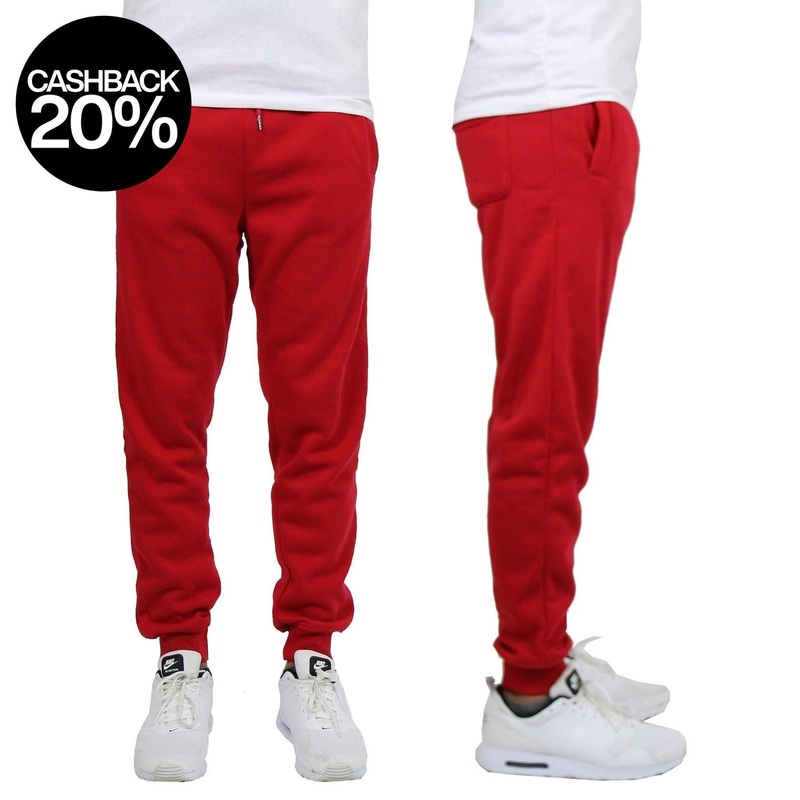 Galaxy By Harvic Men’s Red Slim Fi Sweatpants |Galaxy In Lebanon