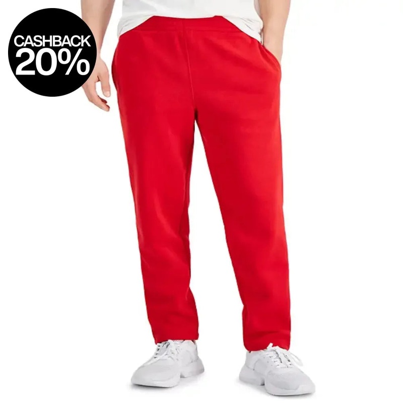ID Ideology Men’s Red Solid Fleece Sweatpants |ID Ideology In Lebanon
