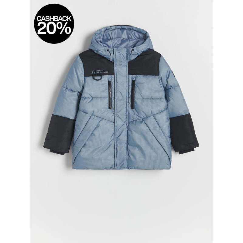Reserved Boy’s Light Blue & Black Hooded Jacket | Reserved In Lebanon