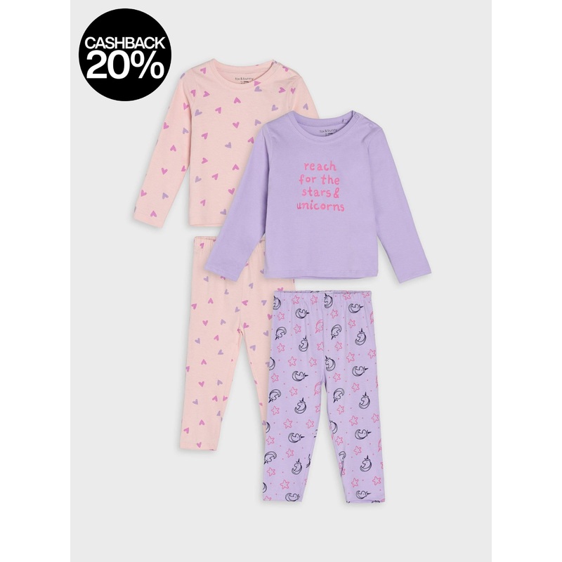 Sinsay Baby Girl’s Pink & Purple 2 Pajama Sets | Sinsay In Lebanon