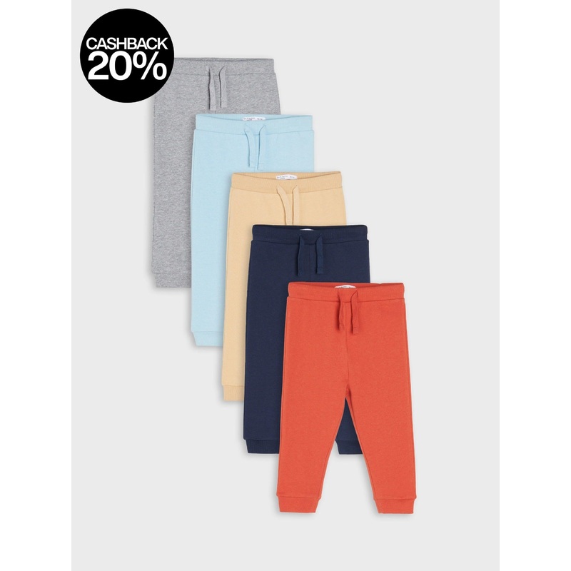 Sinsay Fox & Bunny Baby Boy’s Multicolor Jogger Sweatpants 5 pack | Sinsay In Lebanon