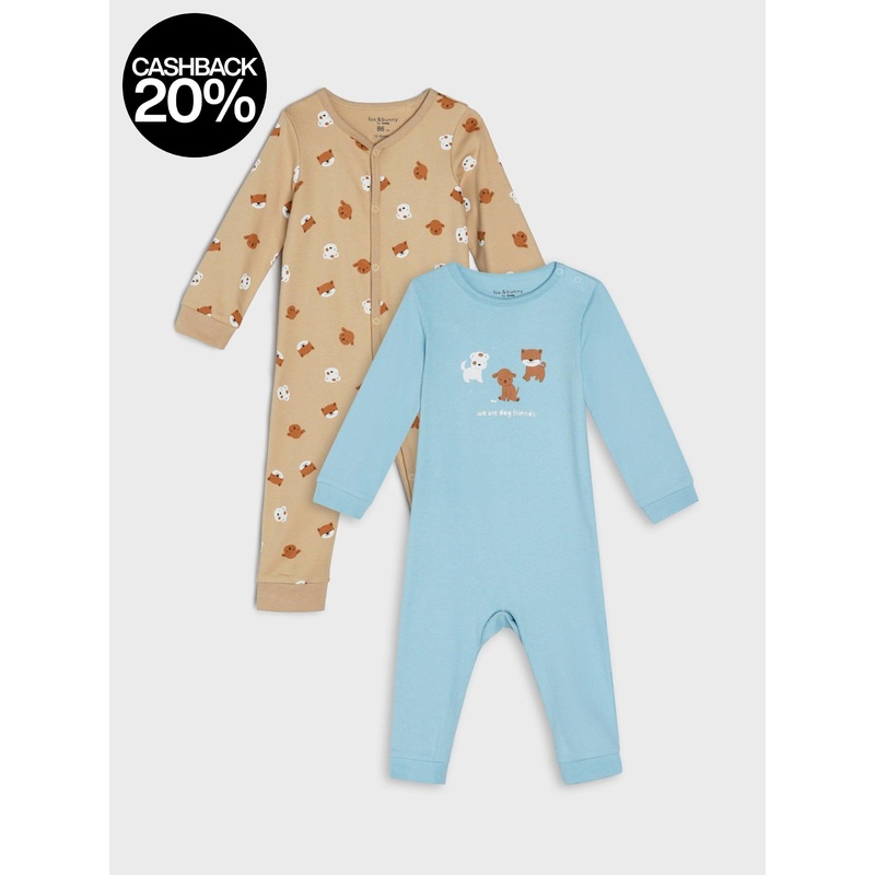 Sinsay Fox & Bunny Baby Boy’s Multicolor Rompers 2 pack | Sinsay In Lebanon
