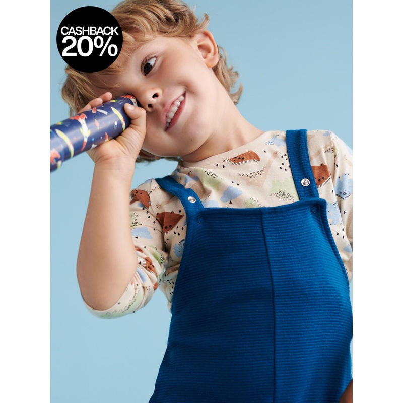 Sinsay Fox & Bunny Baby Boy’s Petrol Overall | Sinsay In Lebanon