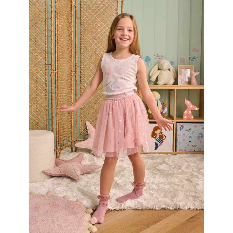 Sinsay Girl’s Baby Pink Heart Printed Skirt | Sinsay In Lebanon