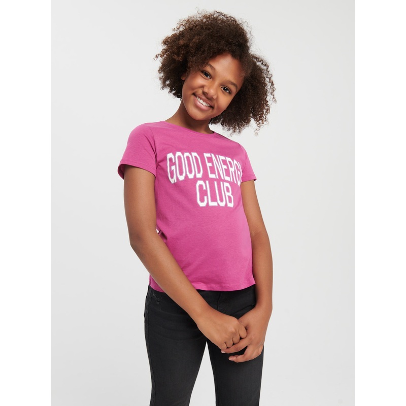 Sinsay Girl’s Dark Fuchsia Printed T-Shirt | Sinsay In Lebanon