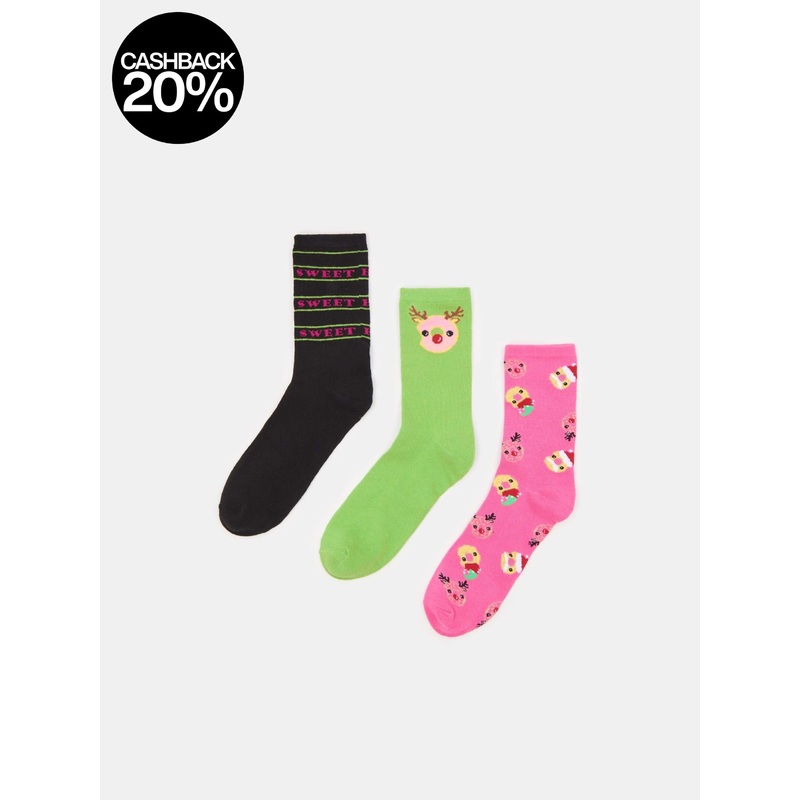 Sinsay Girl’s Multicolor 3 Pack Socks | Sinsay In Lebanon