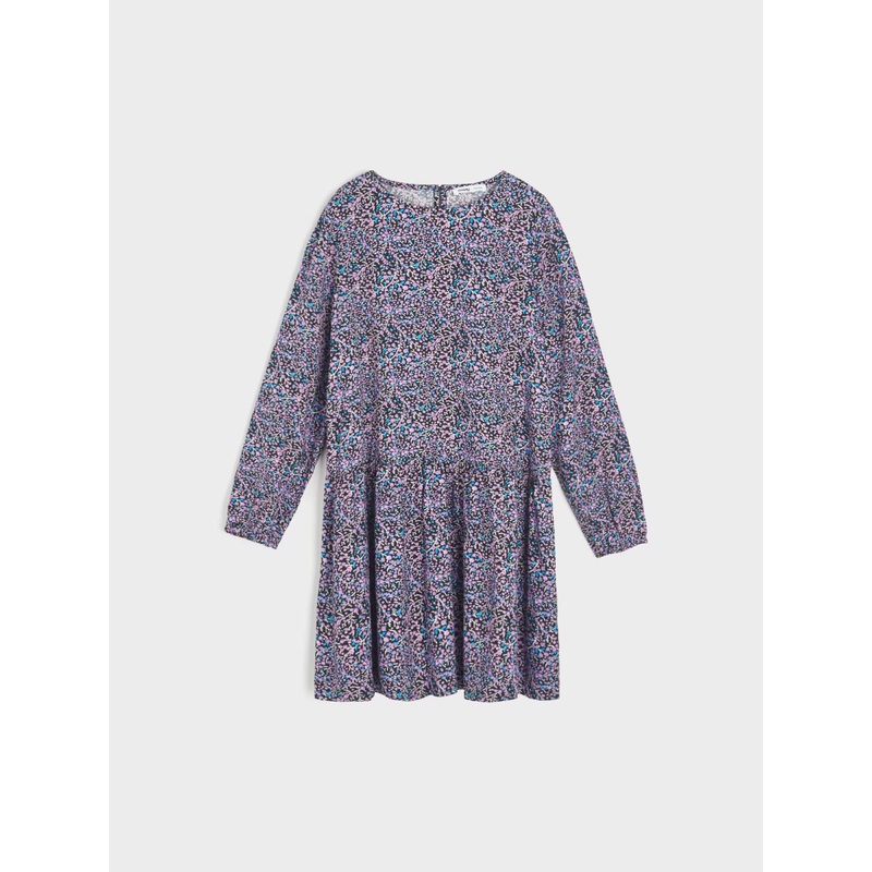 Sinsay Girl’s Multicolor Gathered Dress With Floral Print  | Sinsay In Lebanon