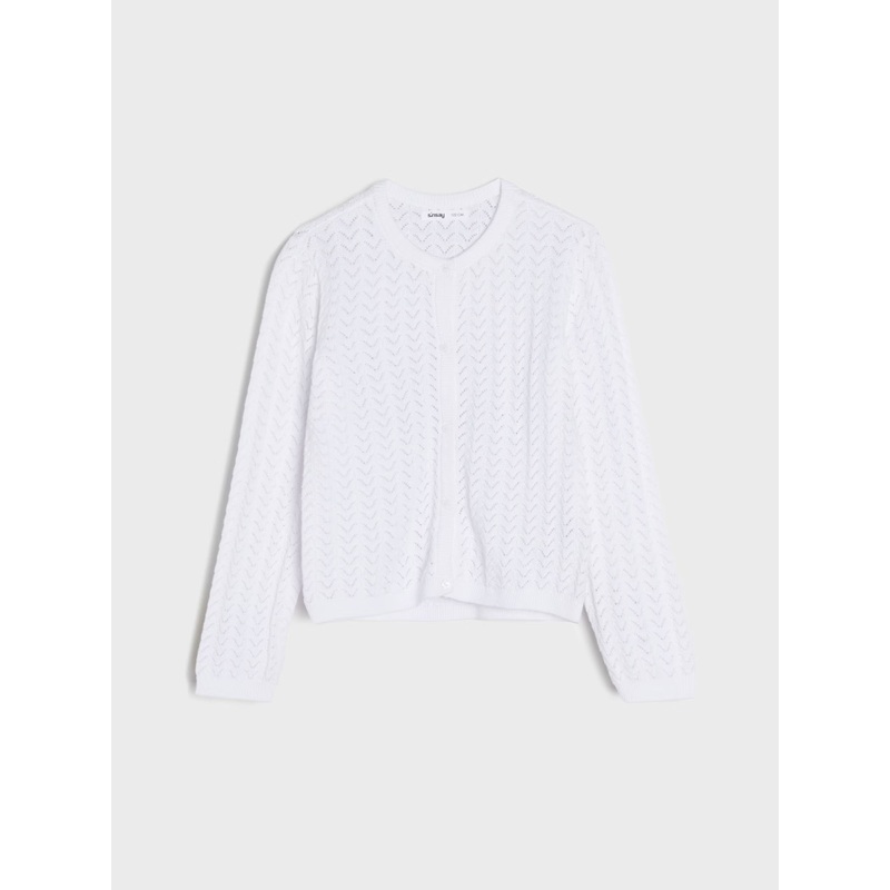 Sinsay Girl’s White Eyelet Sweater | Sinsay In Lebanon