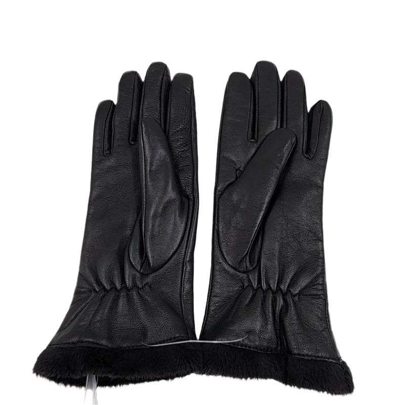 Charter Club Women’s Black Fur Lined Leather Tech Gloves|Charter Club In Lebanon