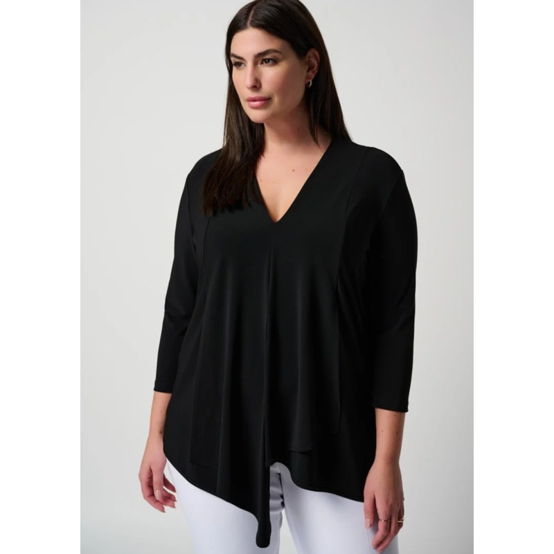 Joseph Ribkoff – Asymmetrical V-Neck Top