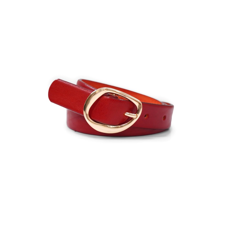 Landes – Gold Buckle Leather Belt