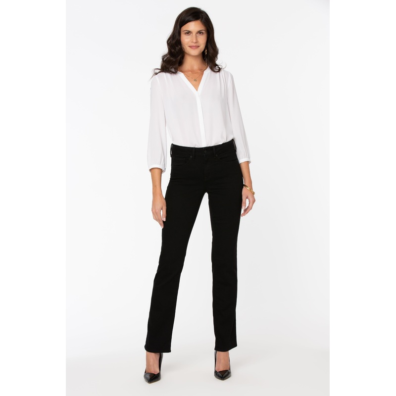 NYDJ – Marilyn Straight Jeans – Black – PETITE