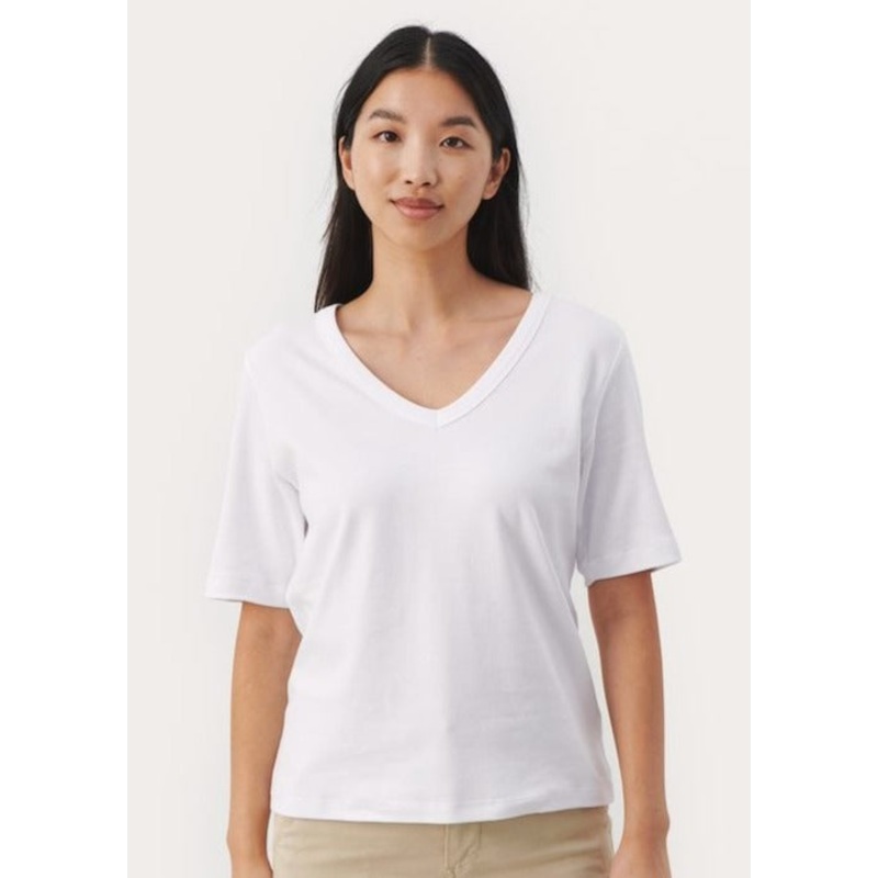 Part Two – Ratansa V-Neck Top|BRIGHT WHITE|BLACK|XS|S|M|L|XL|XXL|3XL