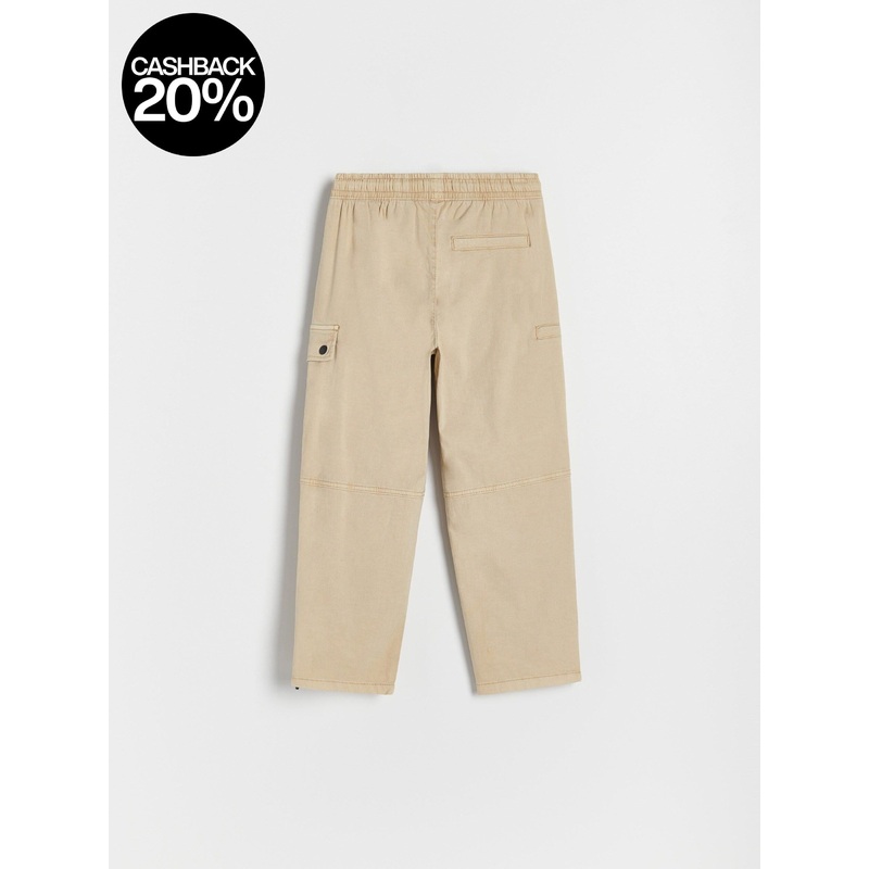 Reserved Boy’s Beige Cotton-Rich Fabric Pants | Reserved In Lebanon