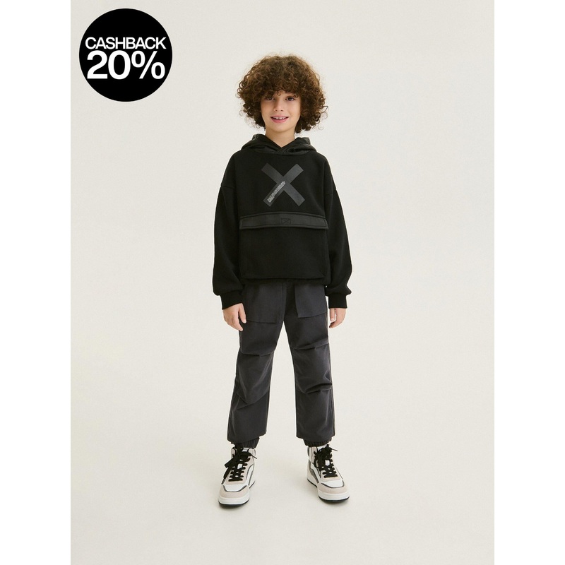 Reserved Boy’s Dark Grey Cotton Parachute Pants | Reserved In Lebanon