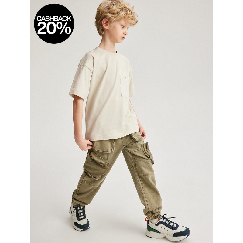 Reserved Boy’s Khaki Green Cargo Jogger | Reserved In Lebanon