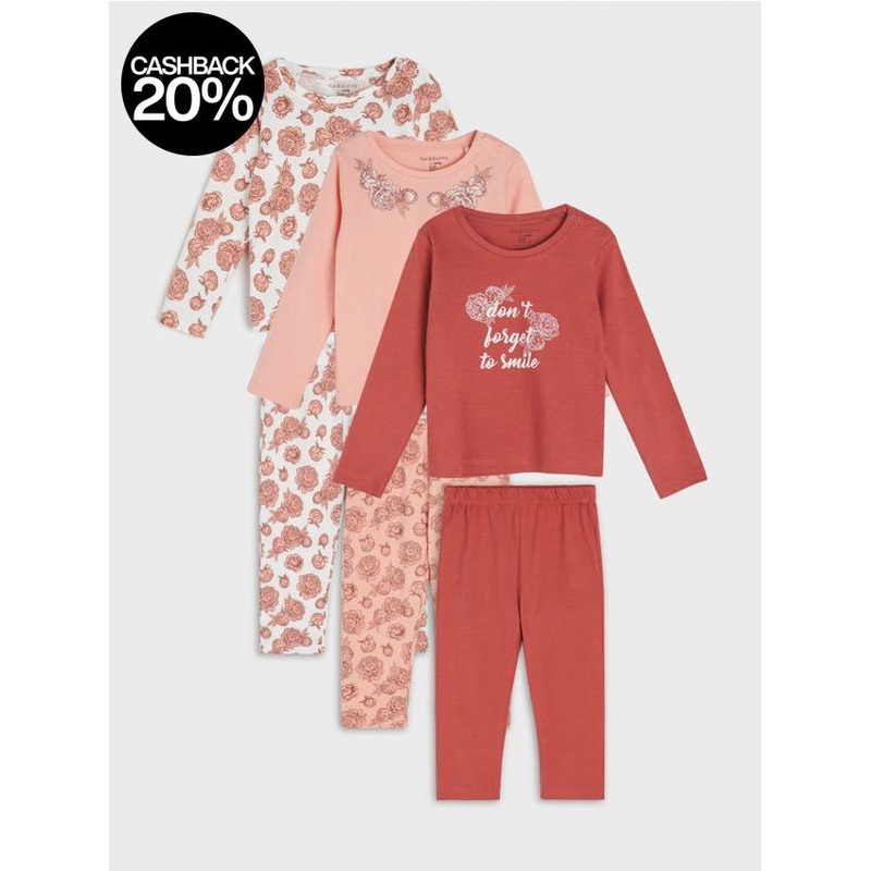 Sinsay Baby Girl’s Multicolor Printed 3 pack Pajama Set |Sinsay In Lebanon