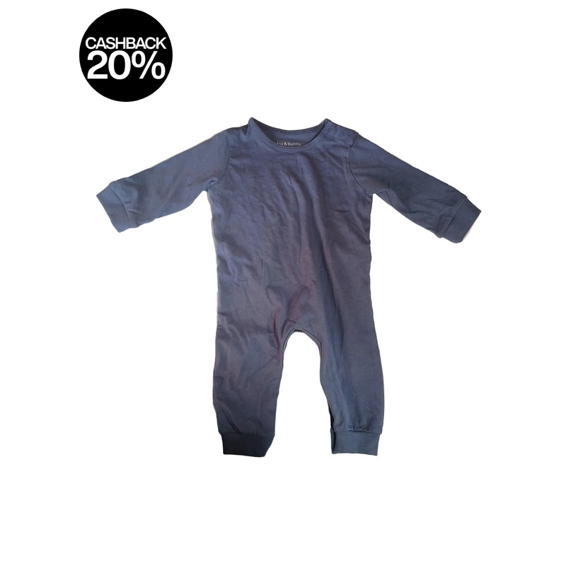 Sinsay Fox & Bunny Baby Boy’s Dusty Blue Long Sleeve Overall | Sinsay In Lebanon