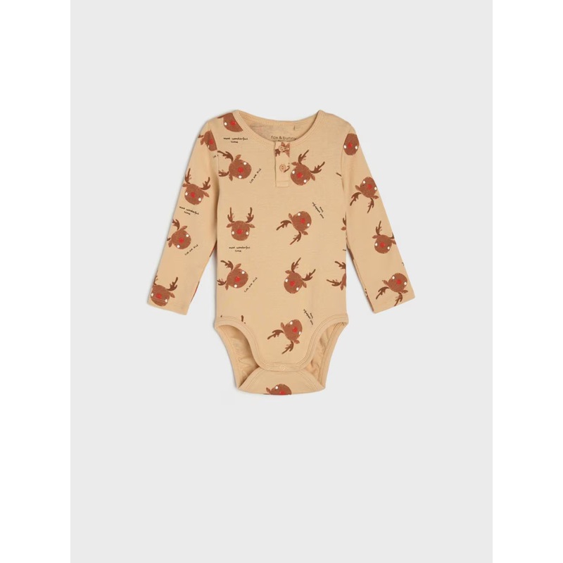 Sinsay Fox & Bunny Baby’s Beige & Brown  Bodysuits | Sinsay In Lebanon ]