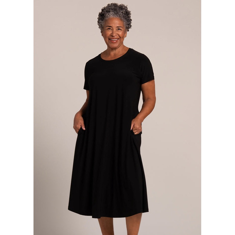 Sympli – Fit and Flare Dress|BLACK|4|6|8|10|12|14|16|18