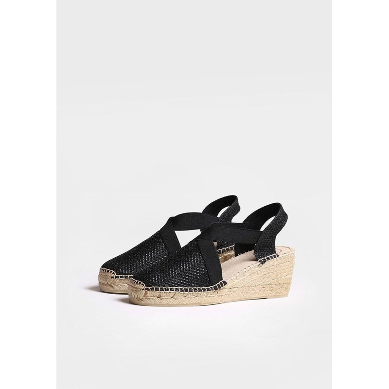 Toni Pons – Triton Espadrille|BLACK|PLATINUM-GOLD|36|37|38|39|40|41|42