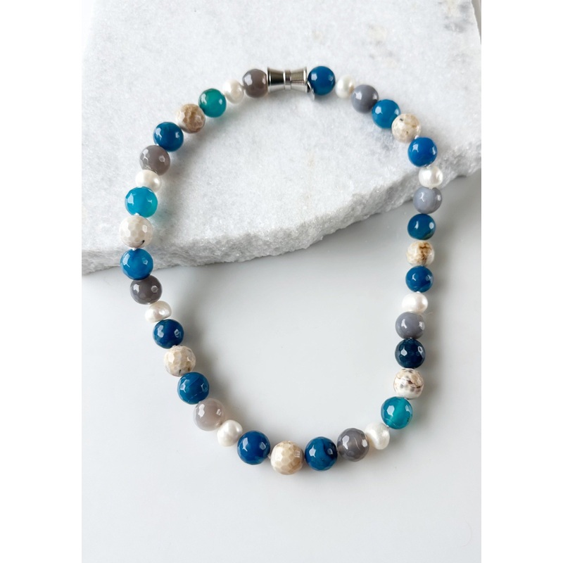 Wanted – Athena Necklace|BLUE MIX|BEIGE MIX