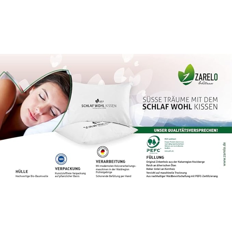 Zarelo Wellness White Scented Rectangle Pillow 20 x 40cm | Zarelo In Lebanon