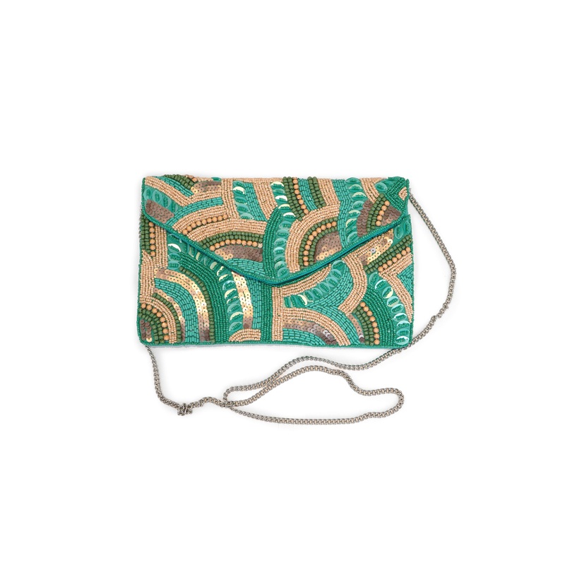 LCD – Beaded & Sequin Swirl Clutch Bag