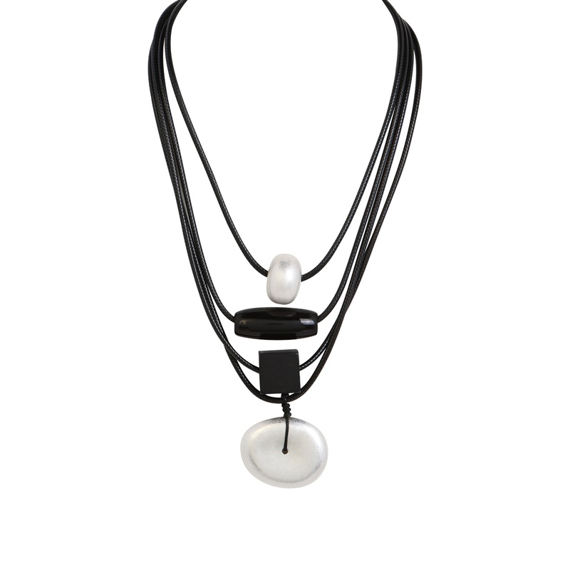 Merx – Layered Stone Drop Necklace