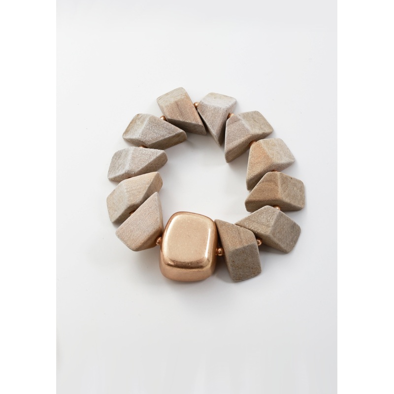 Merx – Wood & Stone Stretch Bracelet