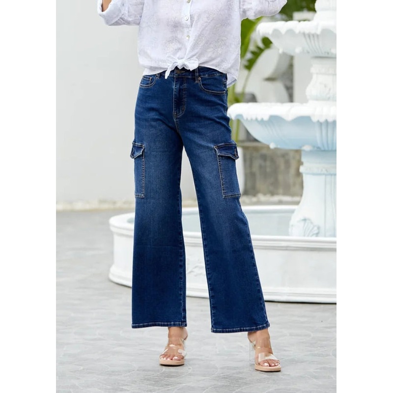 Orange – Cargo Bamboo Denim Pants