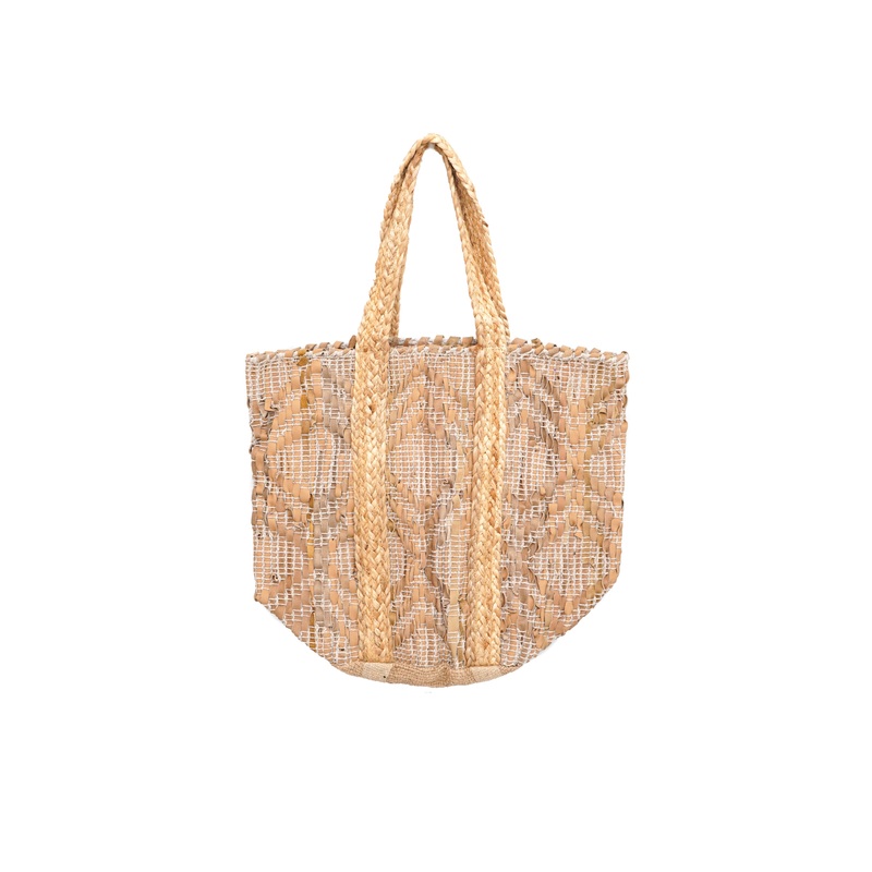 Venus – Diamond Weave Natural Jute Tote Bag
