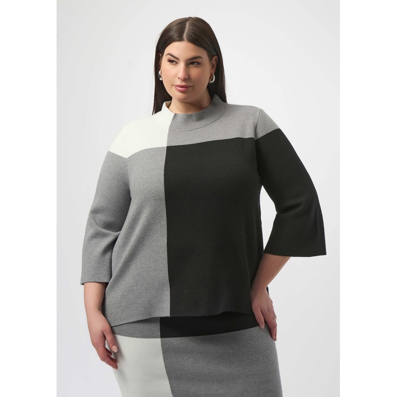 Joseph Ribkoff – Jacquard Sweater Colour Block Pullover