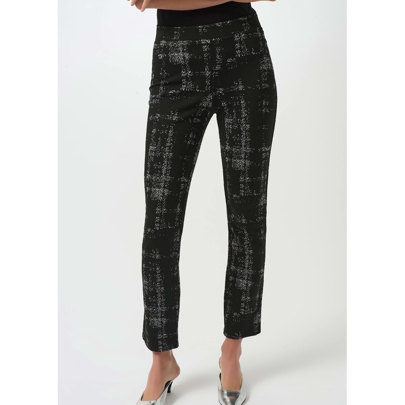 Joseph Ribkoff – Jacquard Sweater Plaid Print Pull-On Pants