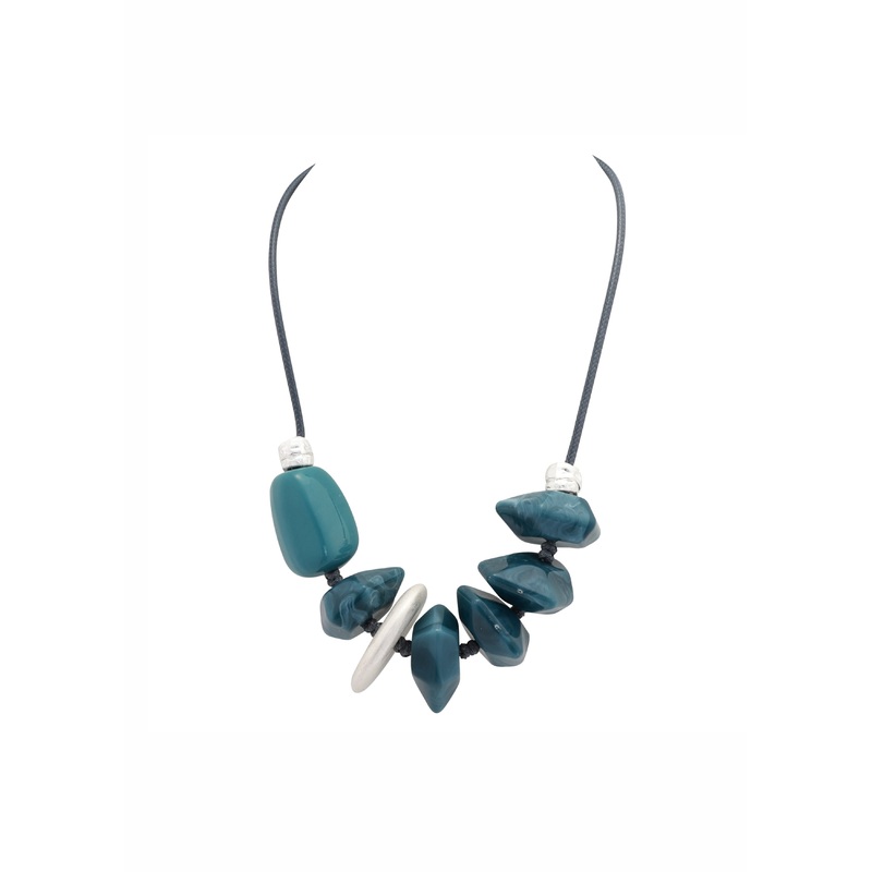 Merx – Chunky Metallic Pebble Necklace