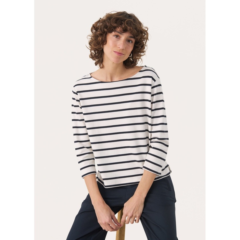 Part Two – Nela Round Neck Striped Top