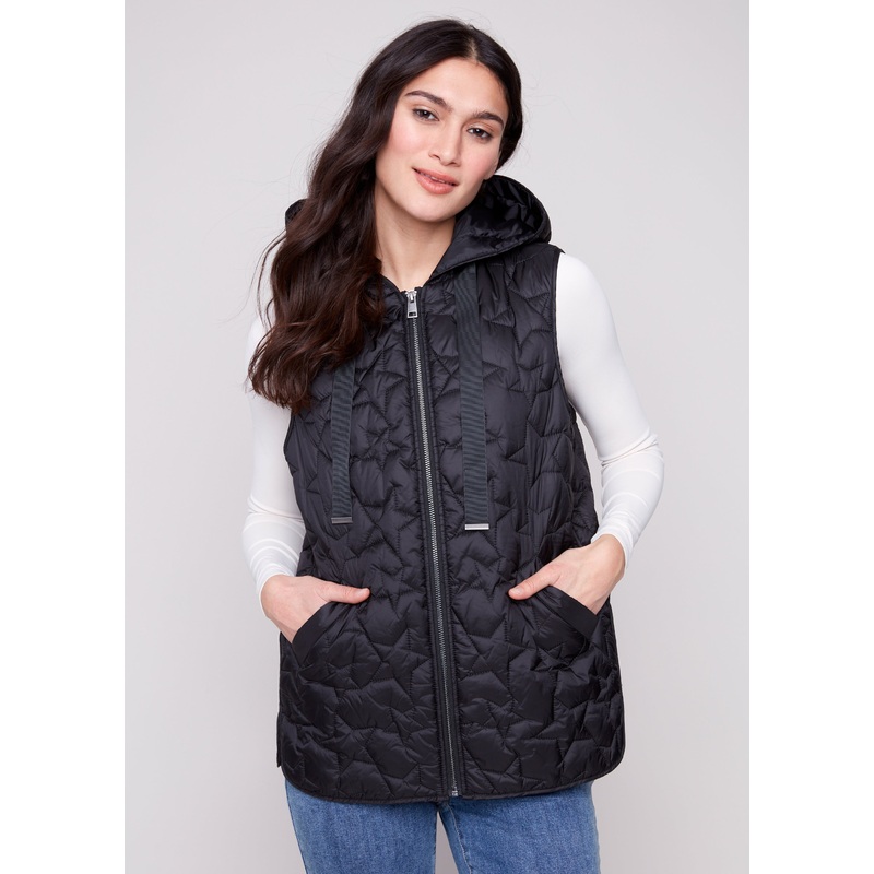 Charlie B – Star Quilted Short Vest